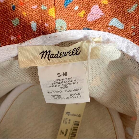 Madewell Confetti Print Bucket Hat NWT S/M - Picture 5 of 7